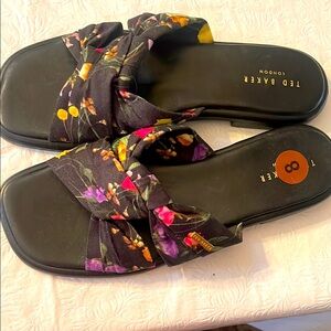 Ted Baker Women's Black Floral Sandals